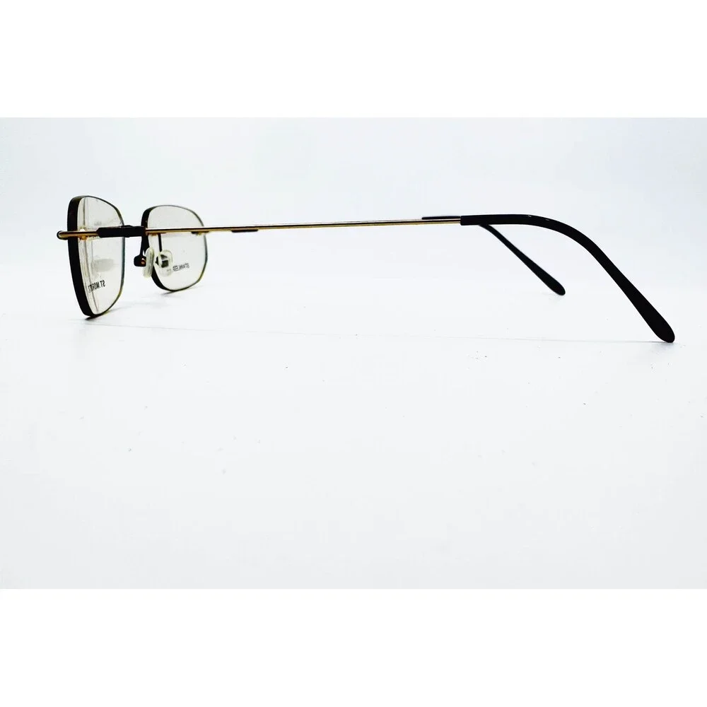 St. Moritz Eyeglasses Unisex Gold Brown Rimless Cyber 801 Stainless 48-19-140